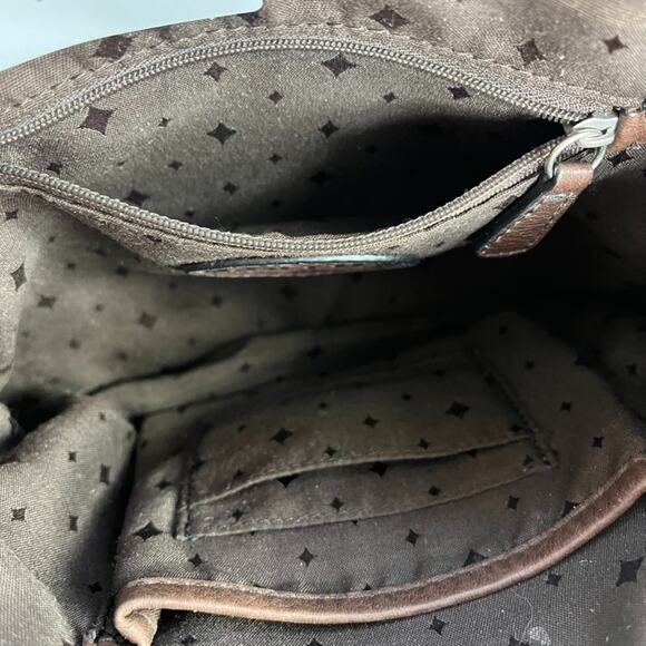 Fossil Maddox Black Leather & Canvas Messenger Crossbody Shoulder Bag Traveler - Picture 8 of 8